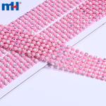 6 Rows Rhinestone Mesh Ribbon - Perfect for costumes, diy and craft projects