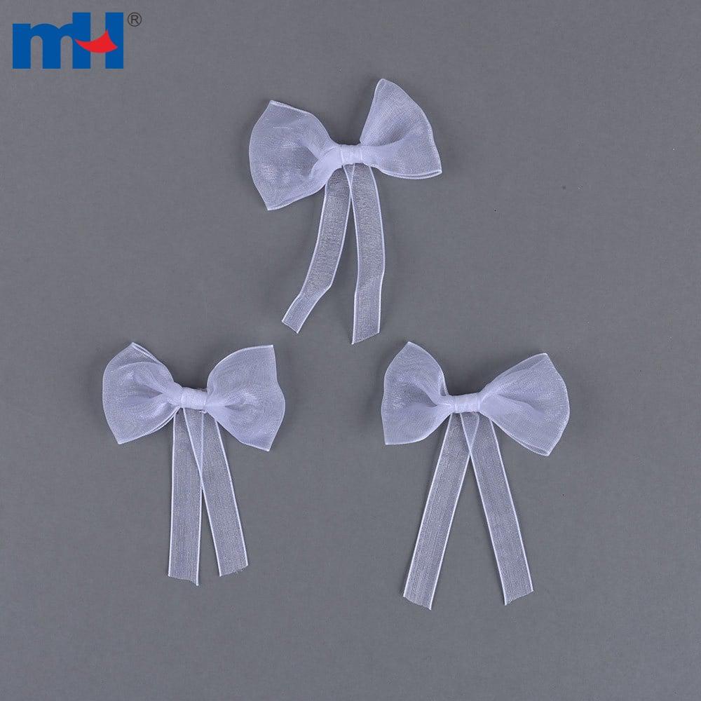 Elegant organza ribbon bows – 60x70mm for decoration