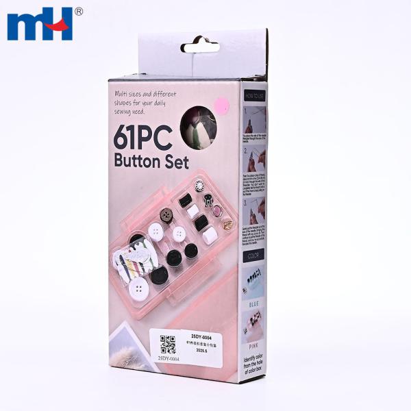 Kit de reparo de botão de 61 peças - caixa pequena (166x88x23mm)