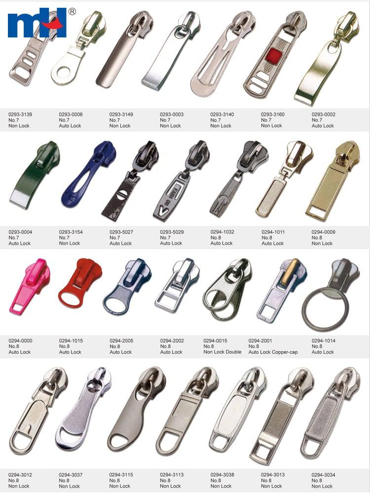 Reißverschlussschieber aus Metall, Ersatz-Reißverschlussschieber, Taschenschieber