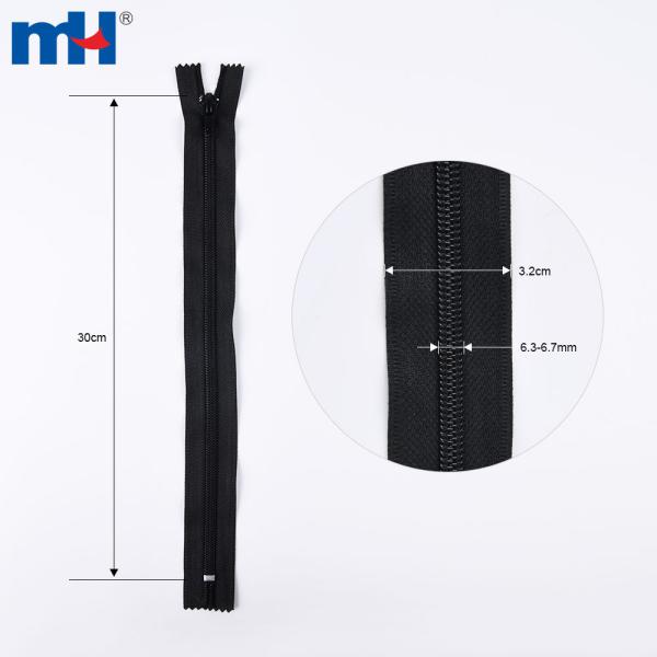 No. 7 closed-end nylon zippers