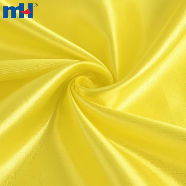 Matériau en satin de soie polyester 75D * 150D 87gsm, vente en gros