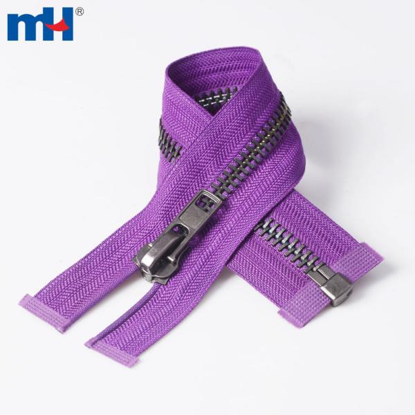 #8 سحاب سترة، سحاب سترة منفصل، سحابات معدنية مفتوحة النهاية
