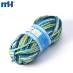 Hand-dyed colorful metallic yarn with 98% acrylic + 2% lurex