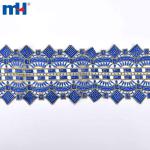 African lace trim with rhinestones
