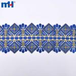 African lace trim with rhinestones