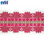 Bordure en dentelle africaine avec strass