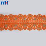 Bordure en dentelle africaine avec strass