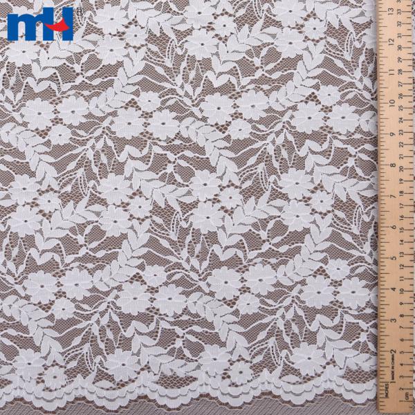 Elastic cotton and nylon lace