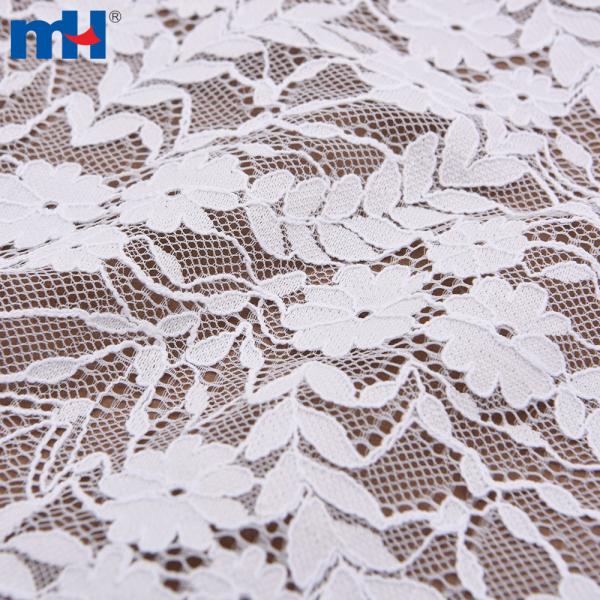 Elastic cotton and nylon lace