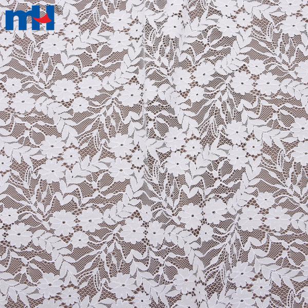 Elastic cotton and nylon lace