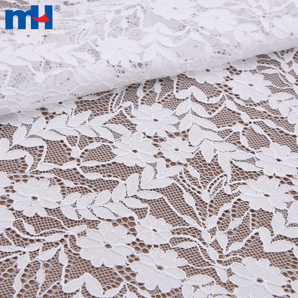 Elastic cotton and nylon lace
