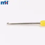 Aguja de crochet de aluminio de 2,5 mm con mango de plástico.