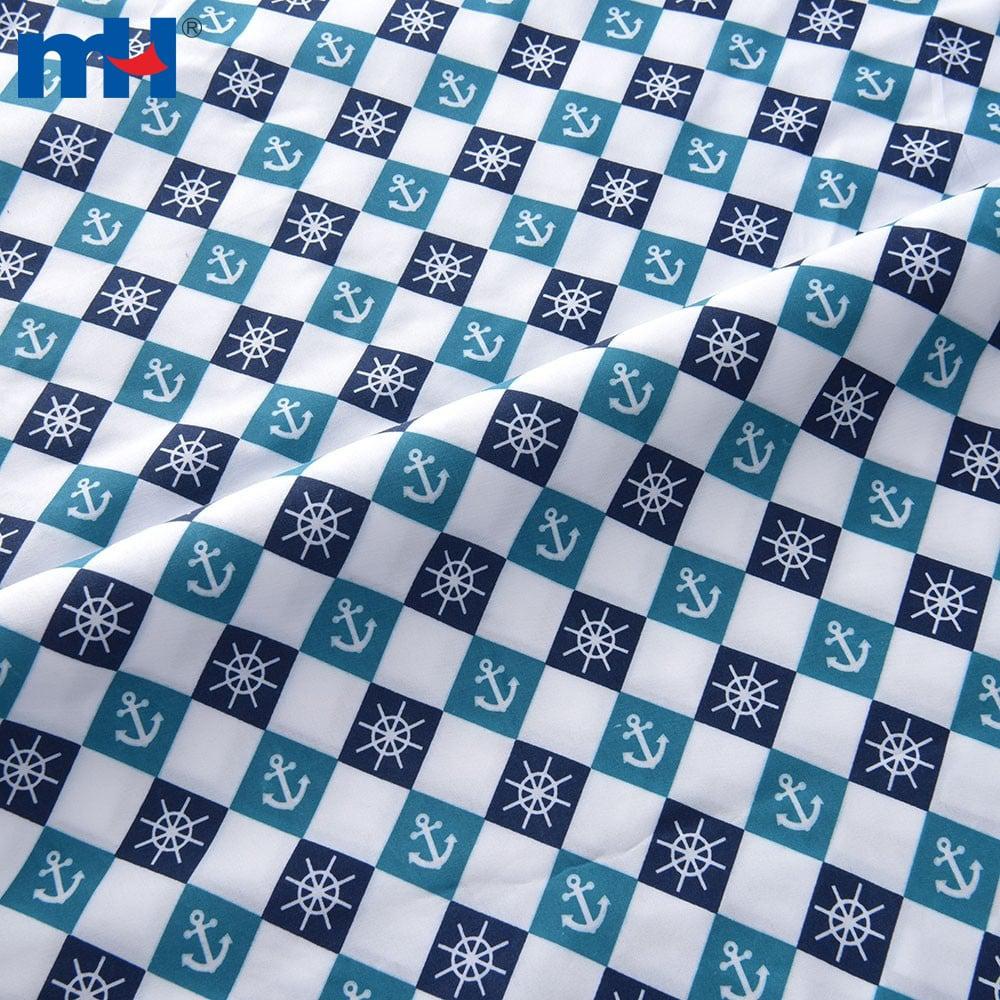 Tecido de lençol com design de leme de âncora