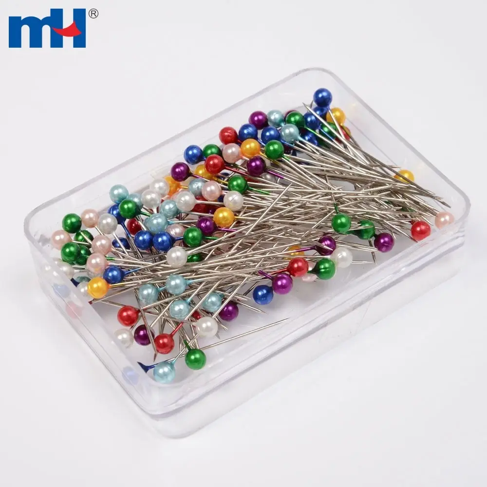 Pearl ball head sewing pins