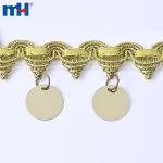 Franja com contas de 3,5 mm