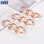 Chaîne en métal torsadé brillant