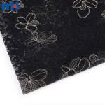 Encaje floral metalizado dorado/negro