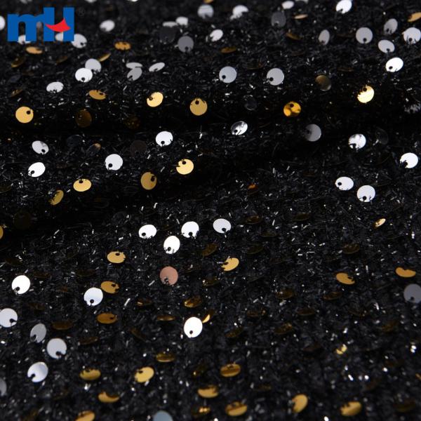 Tissu brodé de paillettes