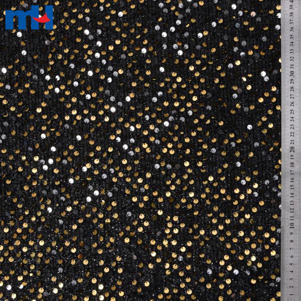 Tissu brodé de paillettes