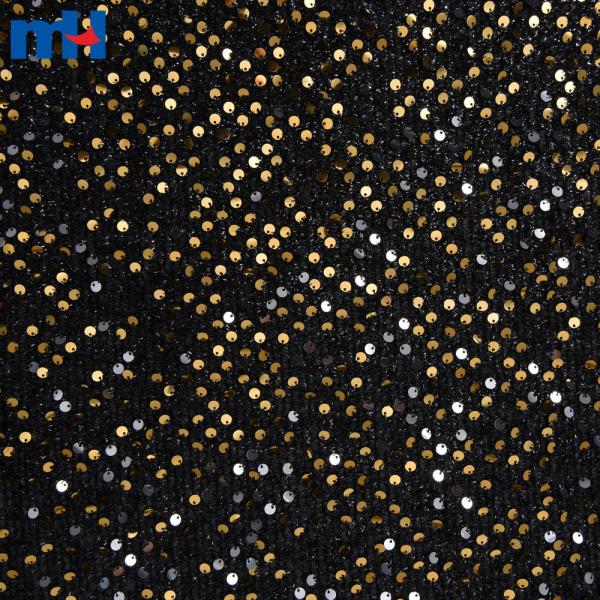 Tissu brodé de paillettes