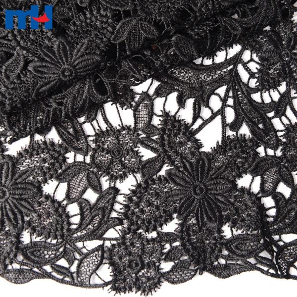 Black lace fabric