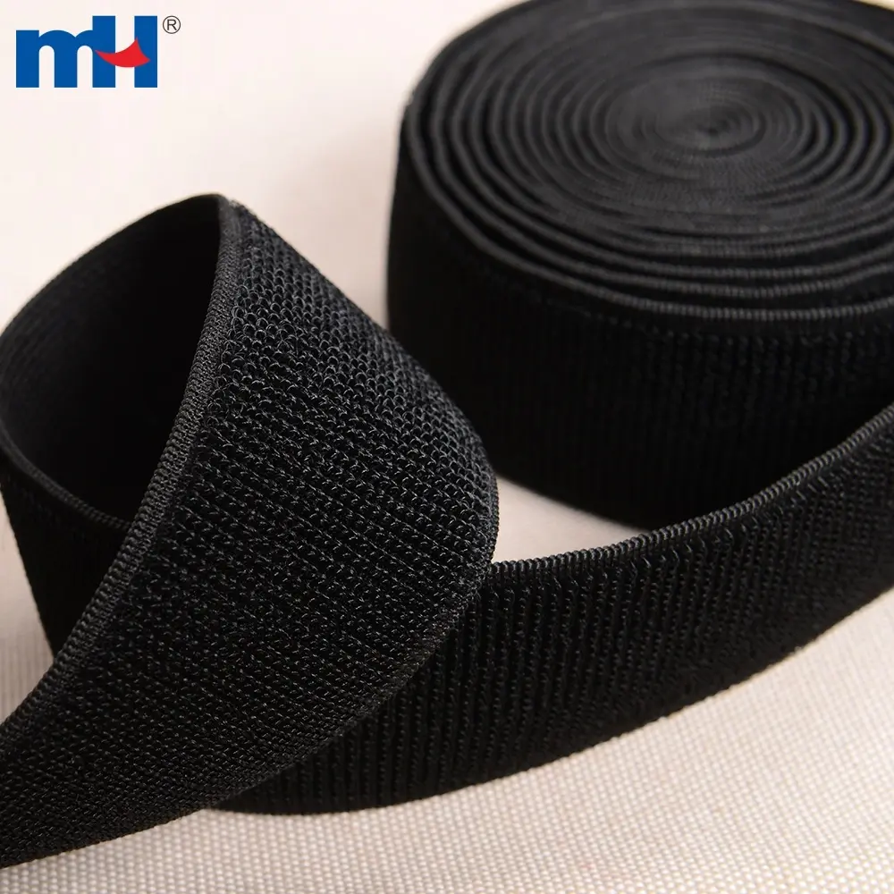 2 Zoll schwarze und weiße elastische Nylonschlaufe
