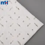 Tissu en coton avec ouverture en dentelle