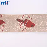 Cinta navideña, cinta navideña de arpillera, cintas navideñas de lunares
