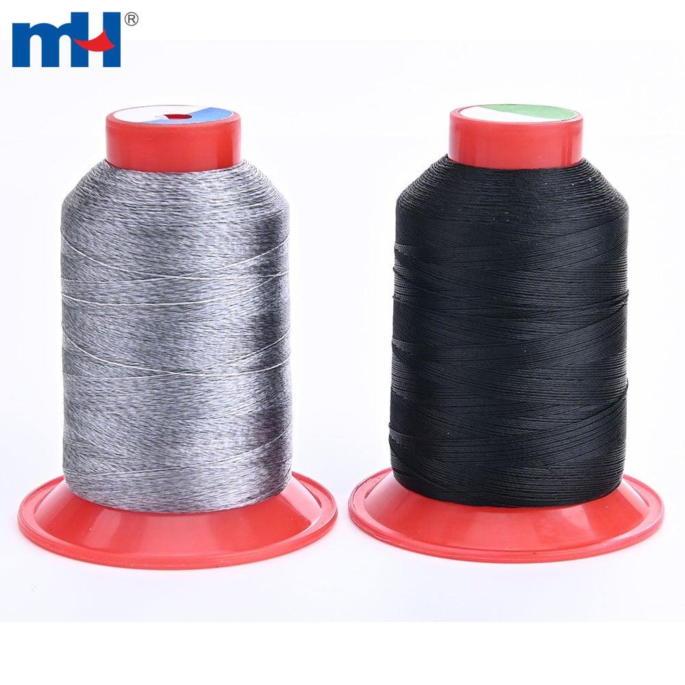 Hilo de coser antiestático de fibra de carbono.