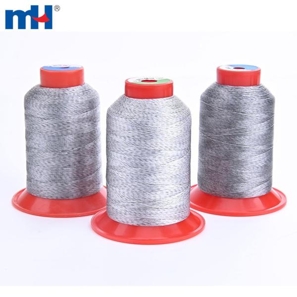 Hilo de coser antiestático de fibra de carbono.