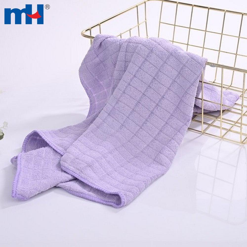 Toptan Tiger İplik Kareli Dokuma Mikrofiber Havlu, Ebat 45 x 65 cm | 240g/m2