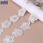 Décoration dentelle chimique hydrosoluble avec strass