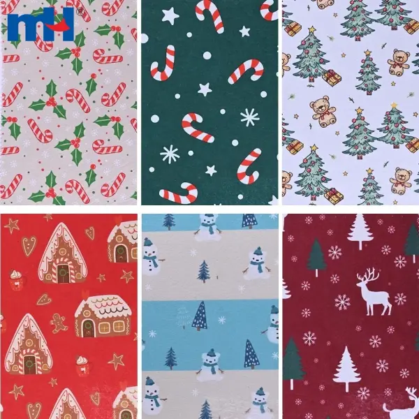 Estampas temáticas de Natal feitas de tecido de feltro não tecido