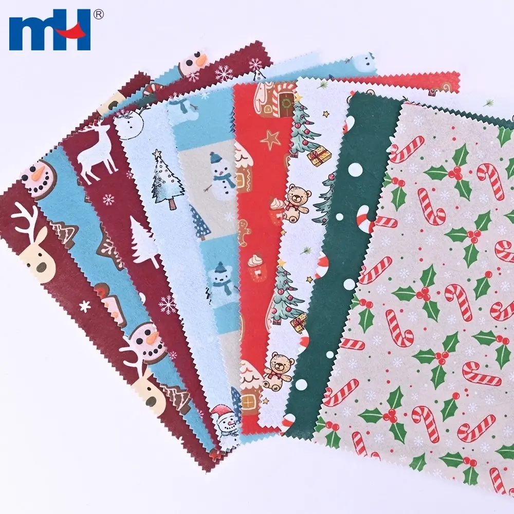 Estampas temáticas de Natal feitas de tecido de feltro não tecido