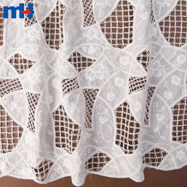 Cotton embroidered lace fabric