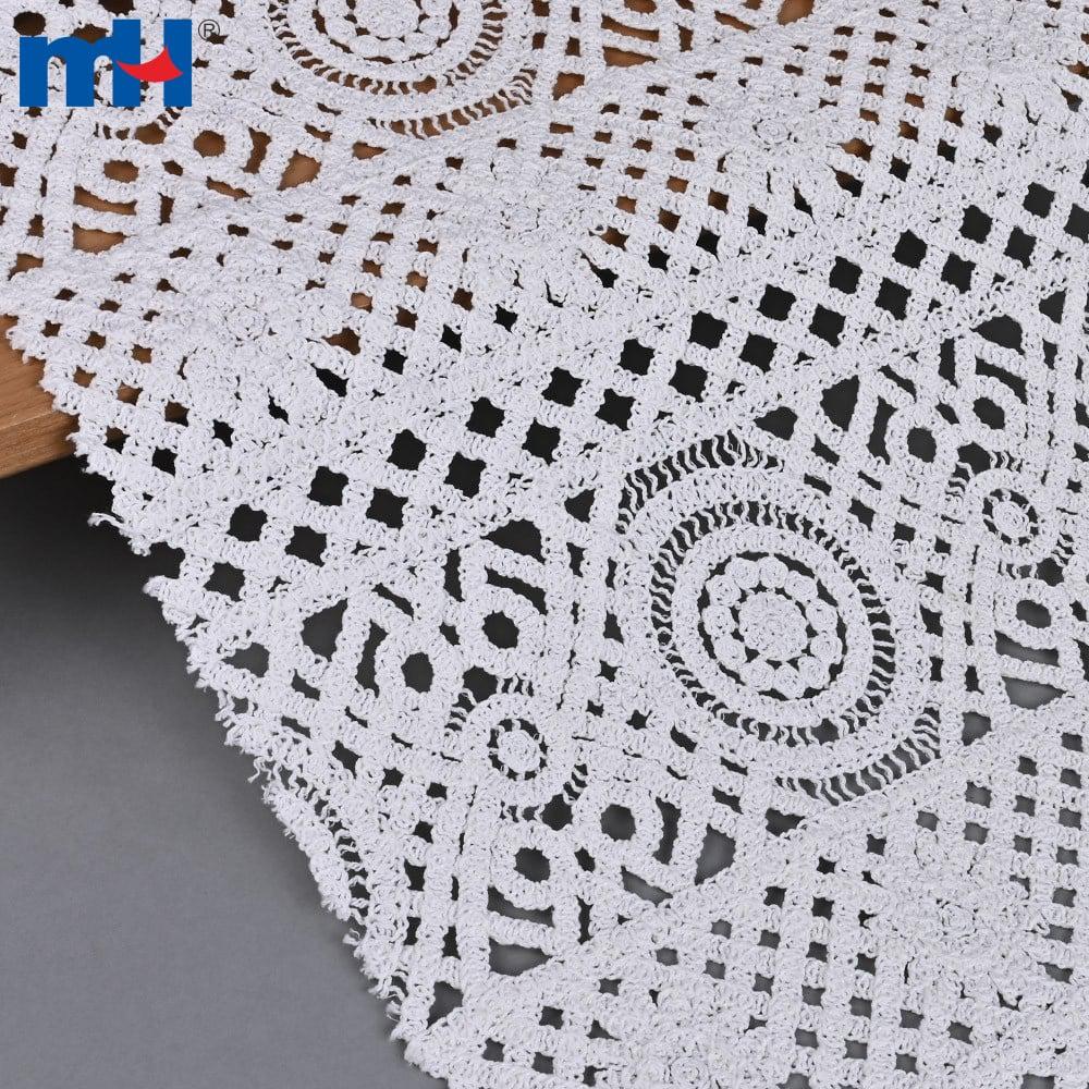 Tığ işi dokuma dantel kumaş
