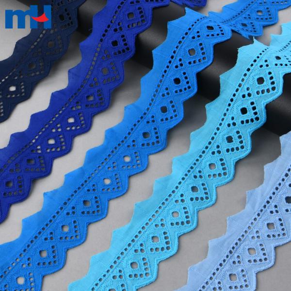 Embroidered lace edge