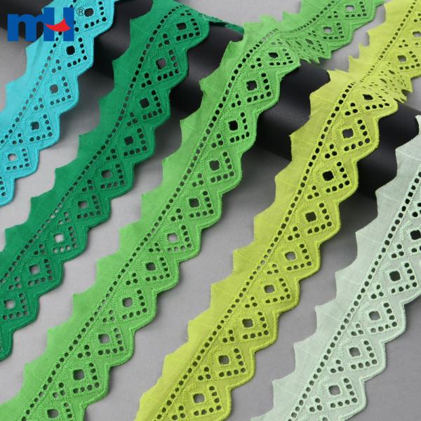 Embroidered lace edge