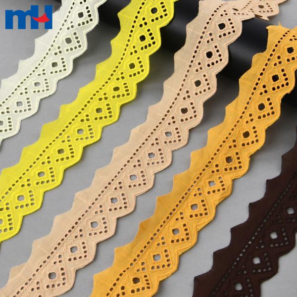 Embroidered lace edge