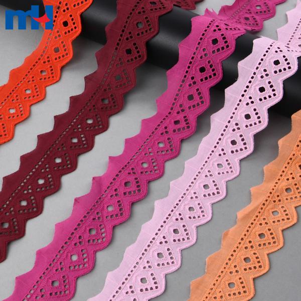 Embroidered lace edge