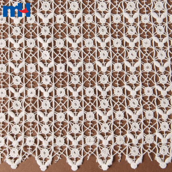 White guipure lace fabric