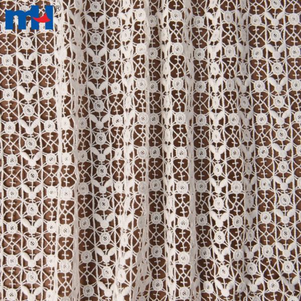 White guipure lace fabric