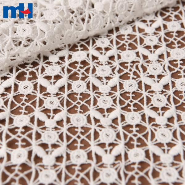White guipure lace fabric