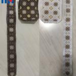 Ribbon, cross embroidery and thread embroidery