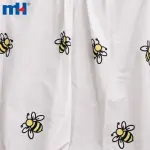 Haftowana bawełniana tkanina popelinowa