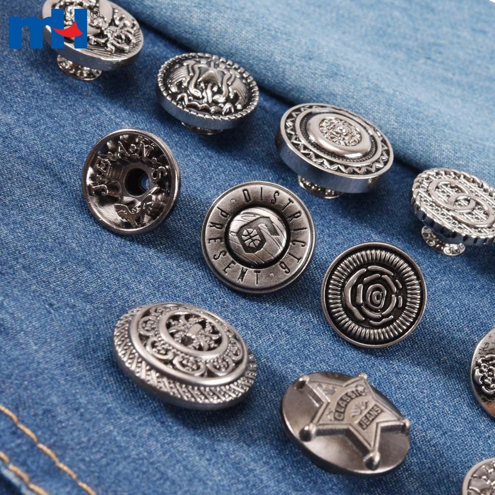 Botões de metal para jeans