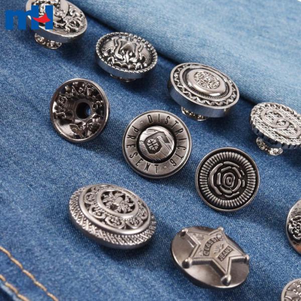 Botões de metal para jeans