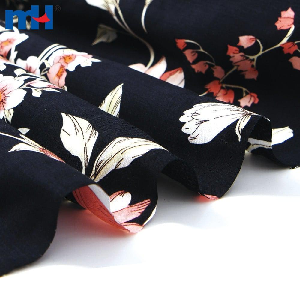 Printed cotton rayon fabric