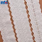 Bordure en dentelle à œillets en coton